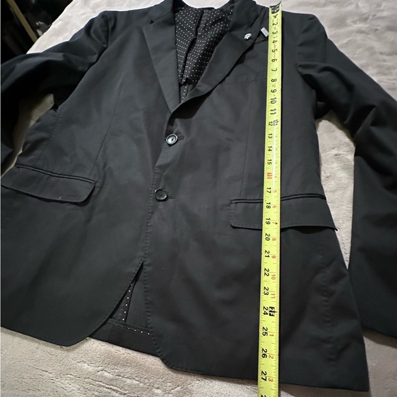 Michael Kors Classic-Fit Suit 2 Piece 100% Cotton Size-44R Color: Black - Picture 7 of 14